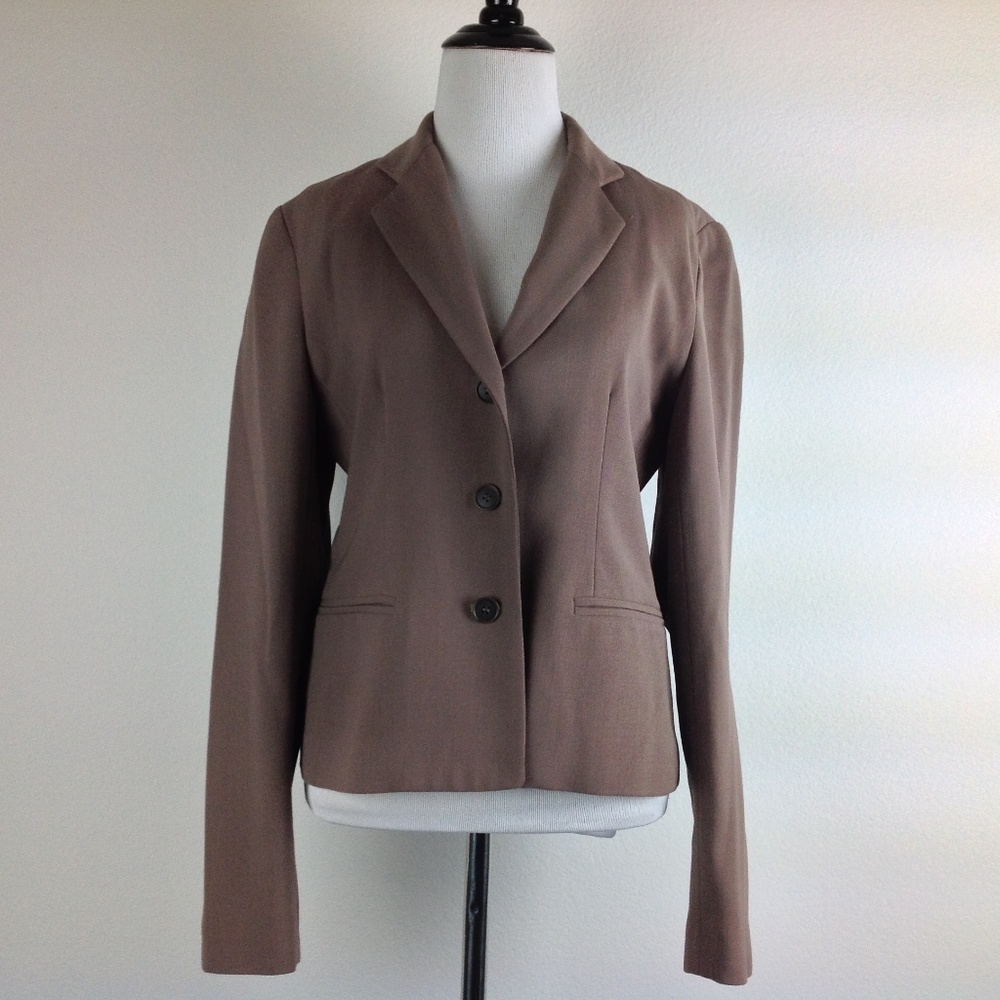 Saks Fifth Avenue Pants Suit Women 4 Tan Wool